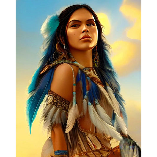 Indian Beauty - Full Square Drill Diamond Painting 40*50CM