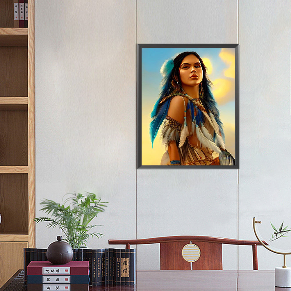 Indian Beauty - Full Square Drill Diamond Painting 40*50CM