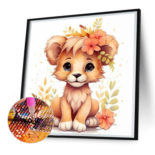 Cartoon Tiger - Full Round Drill Diamond Painting 30*30CM