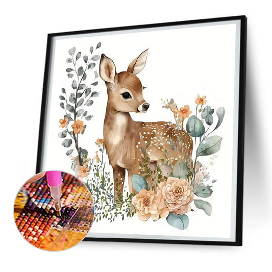 Elk - Full Round Drill Diamond Painting 30*30CM