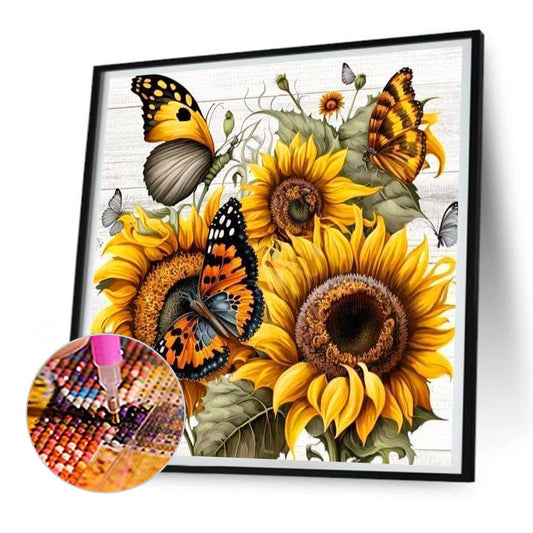 Sunflower - Full Round Drill Diamond Painting 30*30CM
