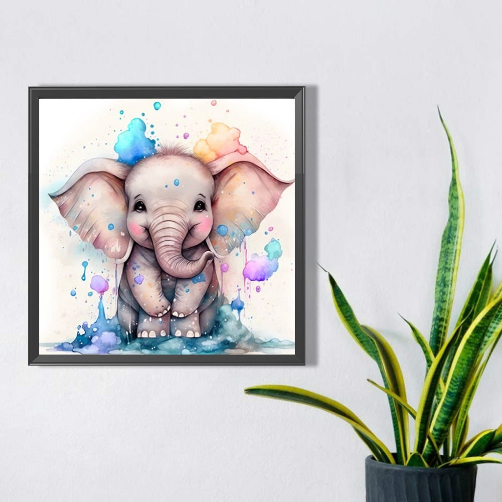 Elephant - Full AB Dril Square Diamond Painting 40*40CM