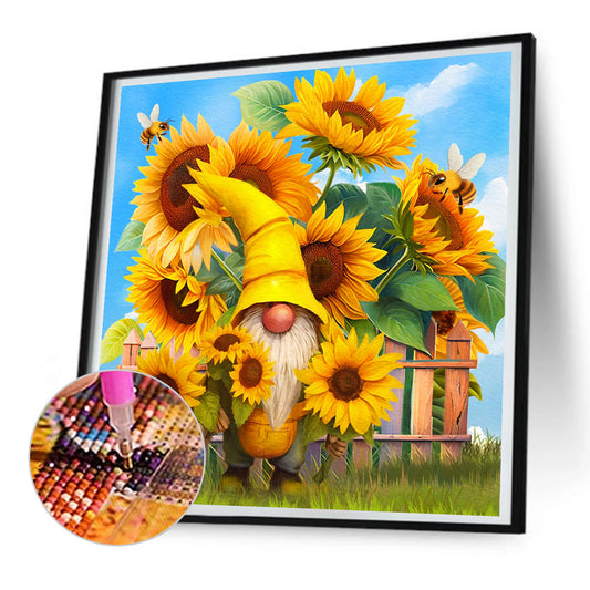 Sunflowers And Goblins - Full Round Drill Diamond Painting 30*30CM