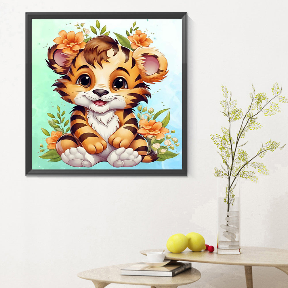 Tiger - Full Round Drill Diamond Painting 30*30CM