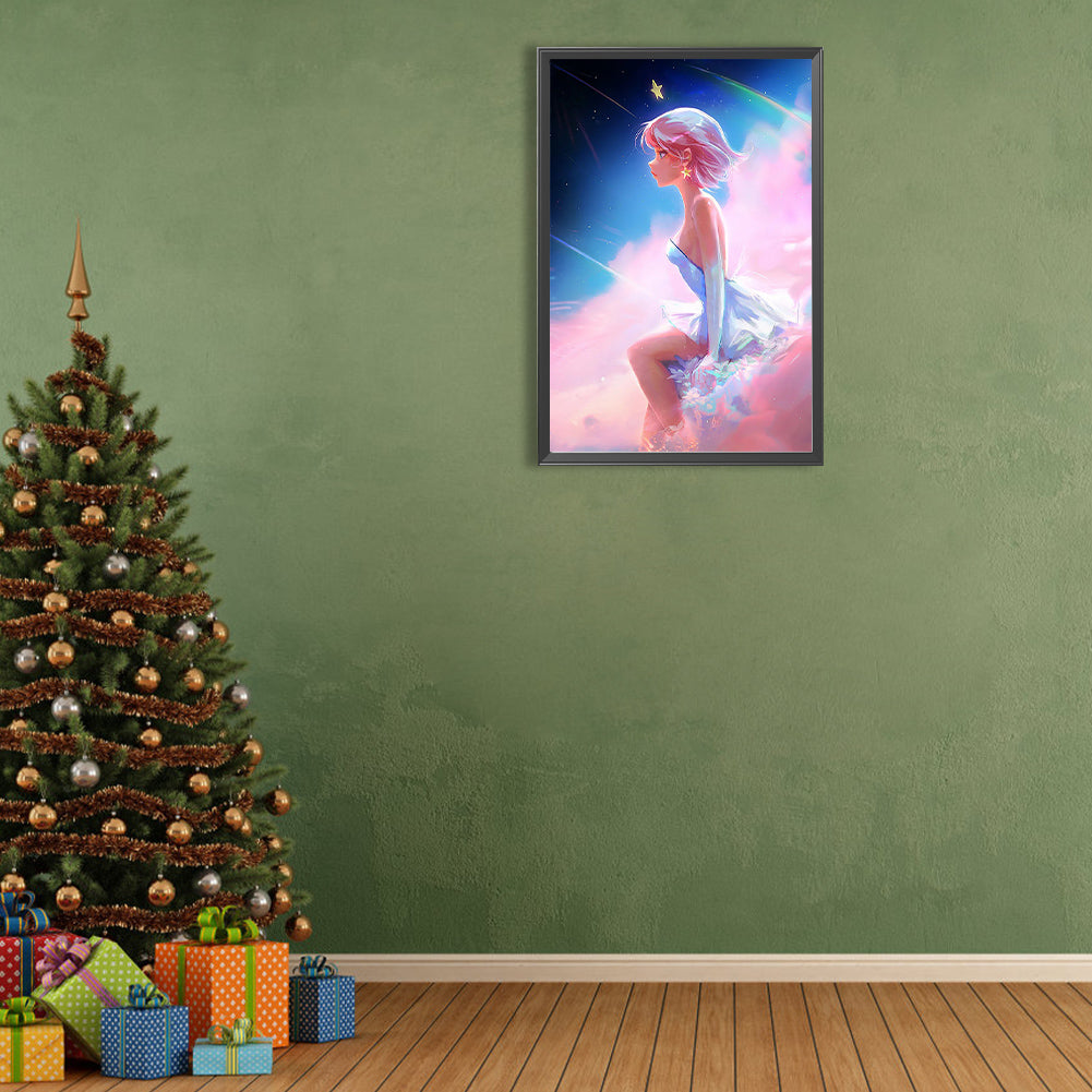 Pink Hair Idol - Full Round Drill Diamond Painting 40*60CM