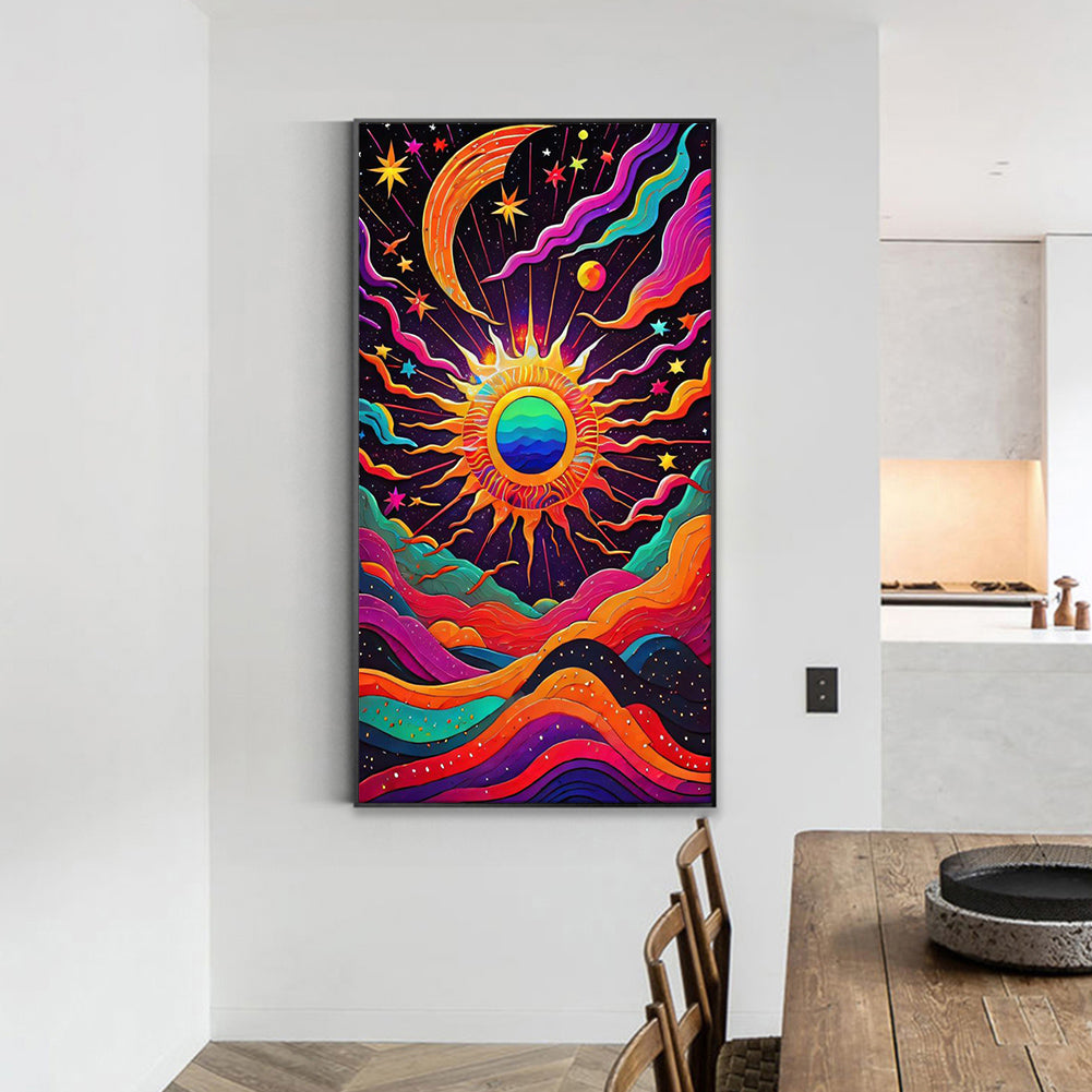 Stars And Moon Waves - Full Round Drill Diamond Painting 40*70CM