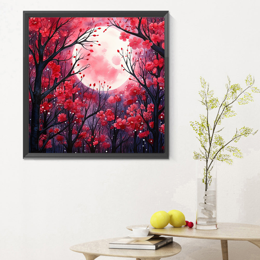 Mangrove Forest Under Moonlight - Full Round Drill Diamond Painting 30*30CM