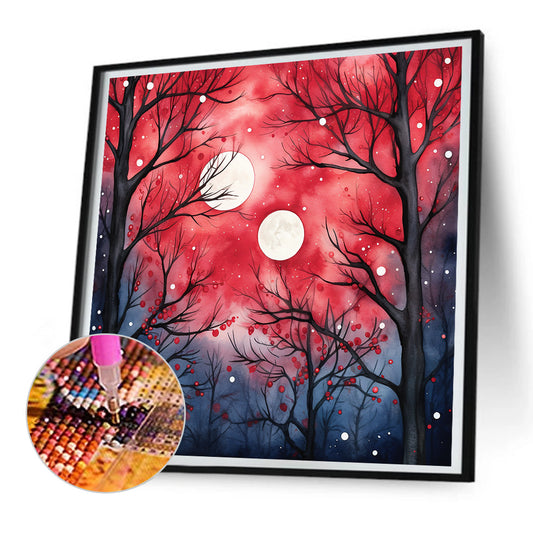 Mangrove Forest Under Moonlight - Full Round Drill Diamond Painting 30*30CM