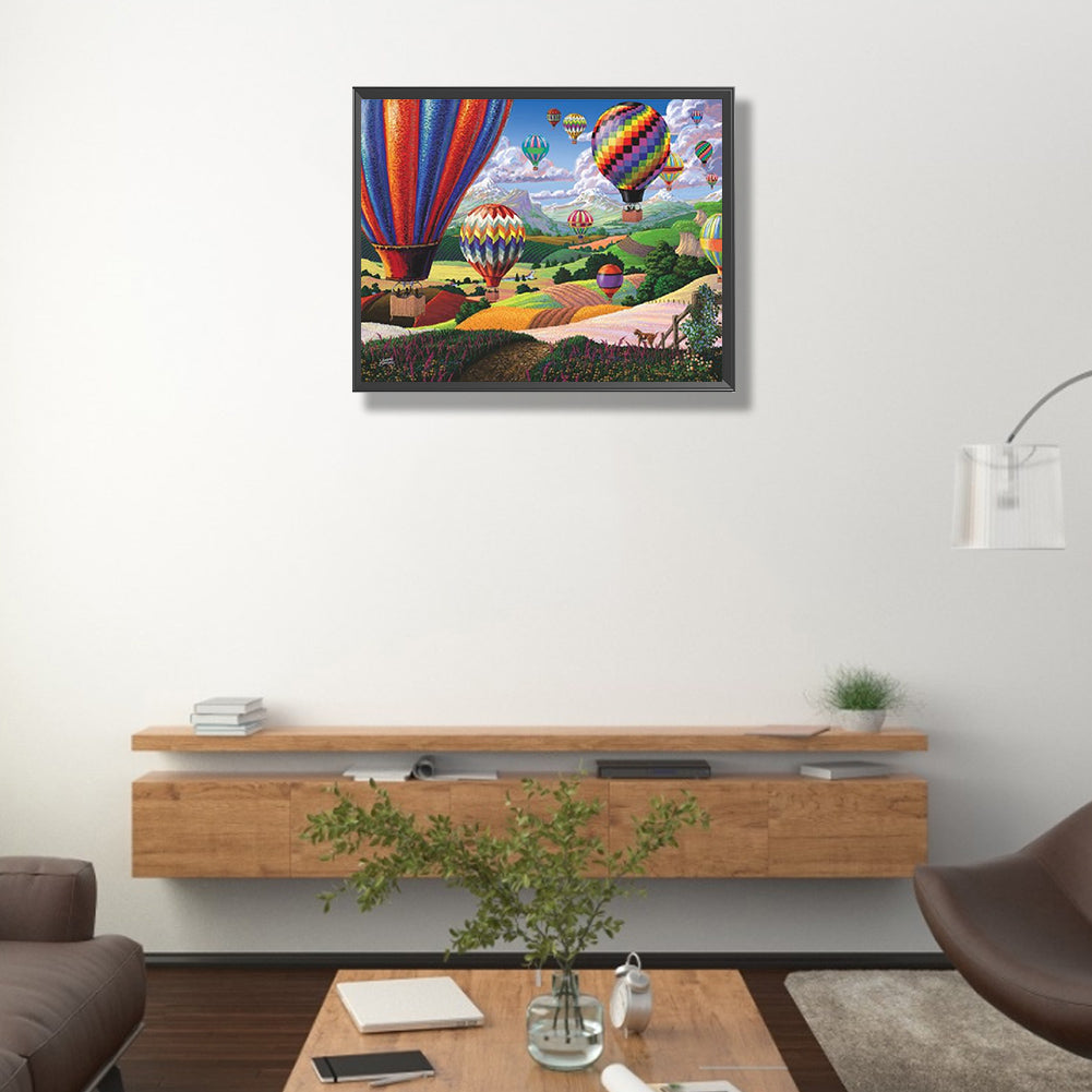 Hot Air Balloon - Full Square Drill Diamond Painting 50*40CM
