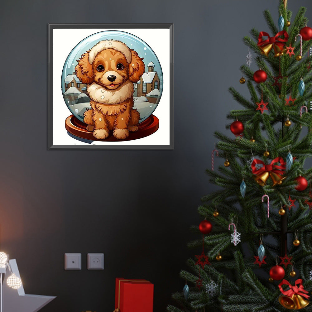 Brown Dog - Full Round Drill Diamond Painting 40*40CM