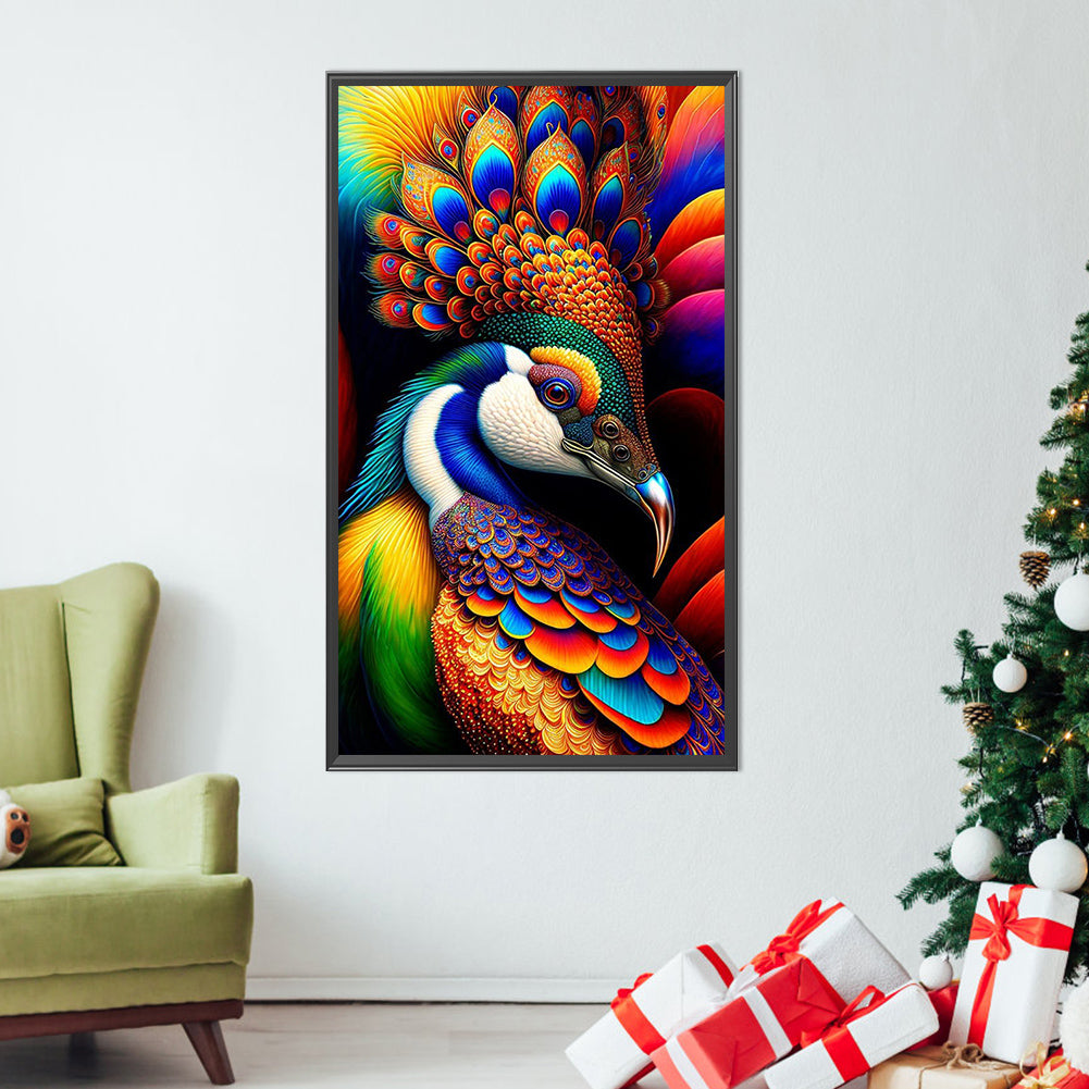 Peacock - Full AB Dril Square Diamond Painting 40*70CM