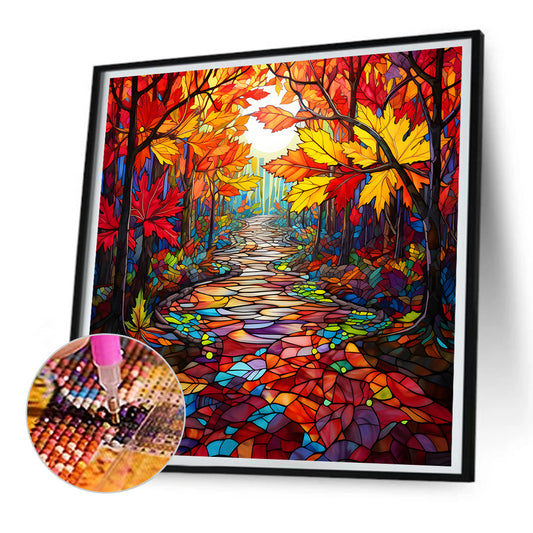 Maple Leaf Forest - Full Round Drill Diamond Painting 30*30CM