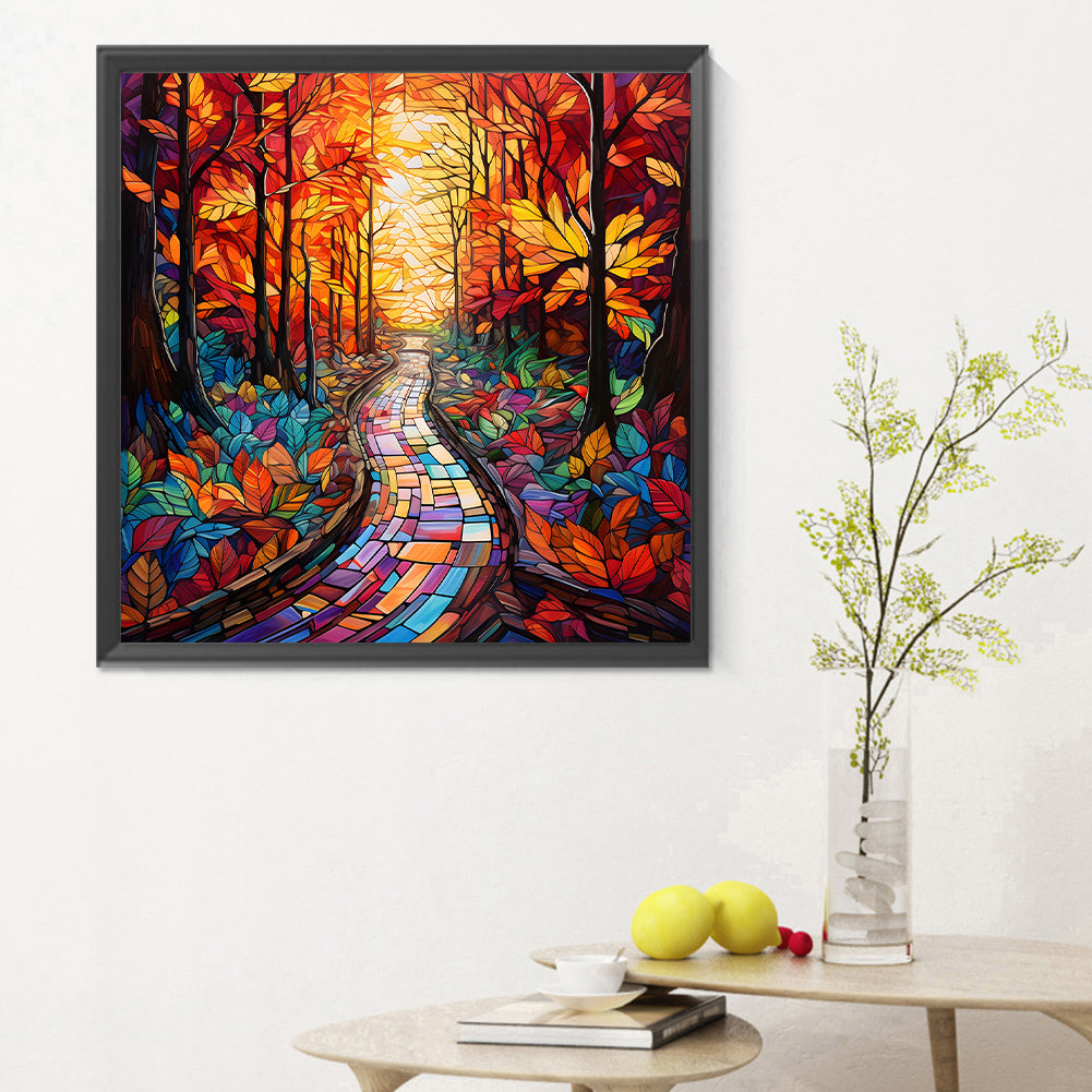 Maple Leaf Forest - Full Round Drill Diamond Painting 30*30CM