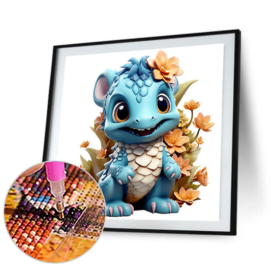 Little Dinosaur - Full Round Drill Diamond Painting 30*30CM