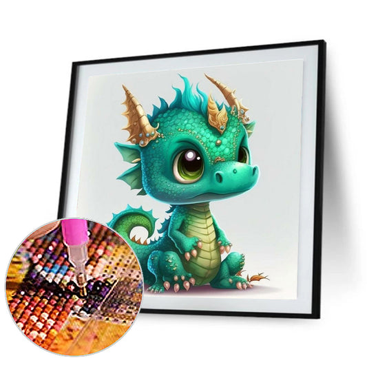 Little Dinosaur - Full Round Drill Diamond Painting 30*30CM