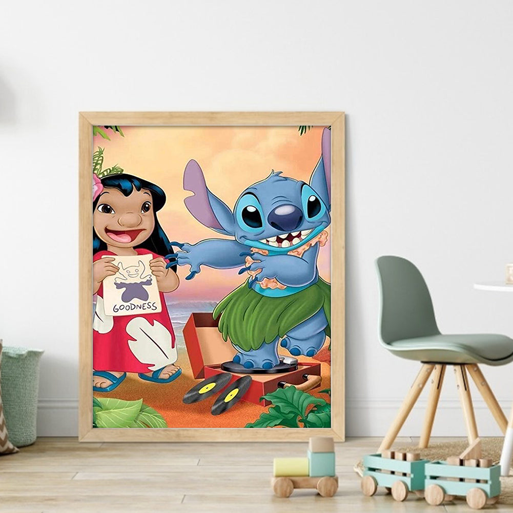 Lilo And Stitch - 11CT Stamped Cross Stitch 40*50CM
