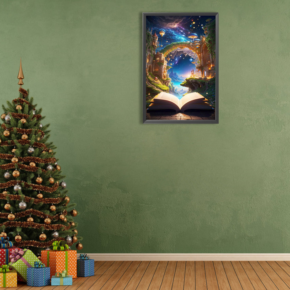 Mountains, Seas And Books - Full Round Drill Diamond Painting 40*60CM