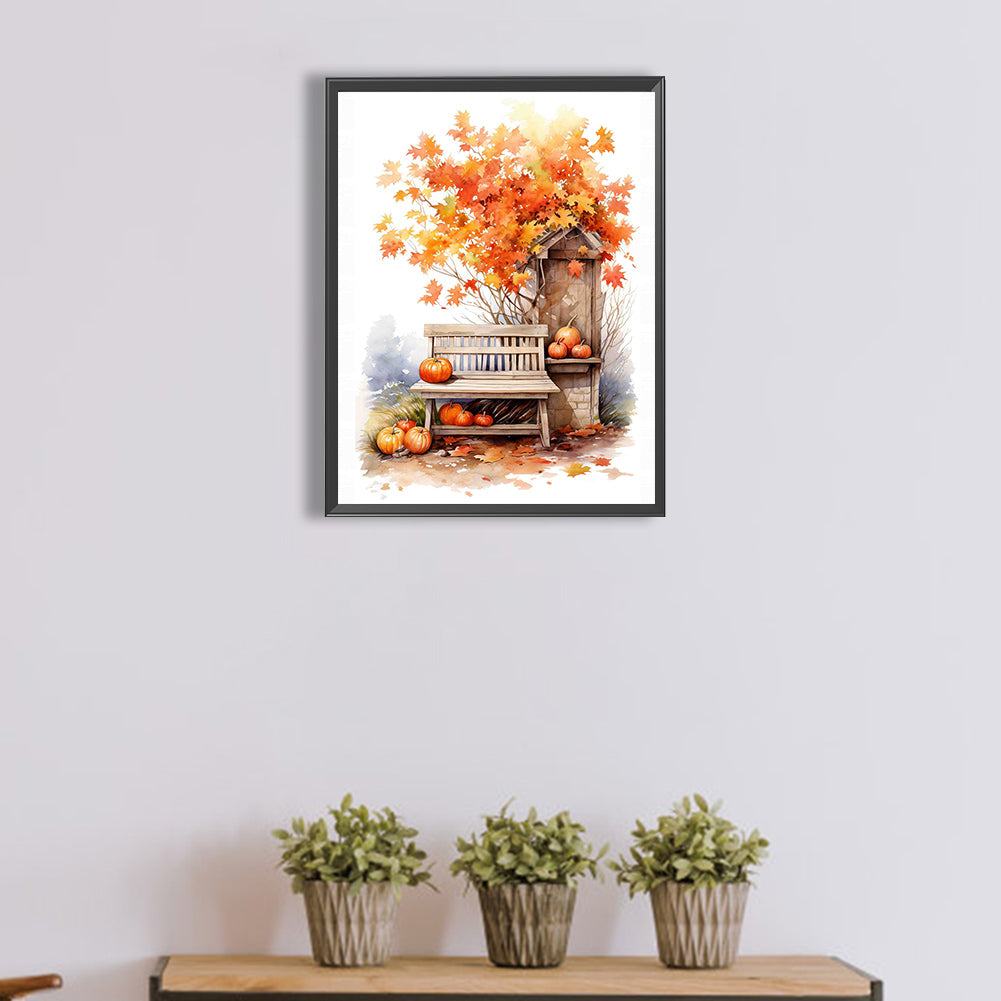 Autumn Landscape - Full Square Drill Diamond Painting 30*40CM