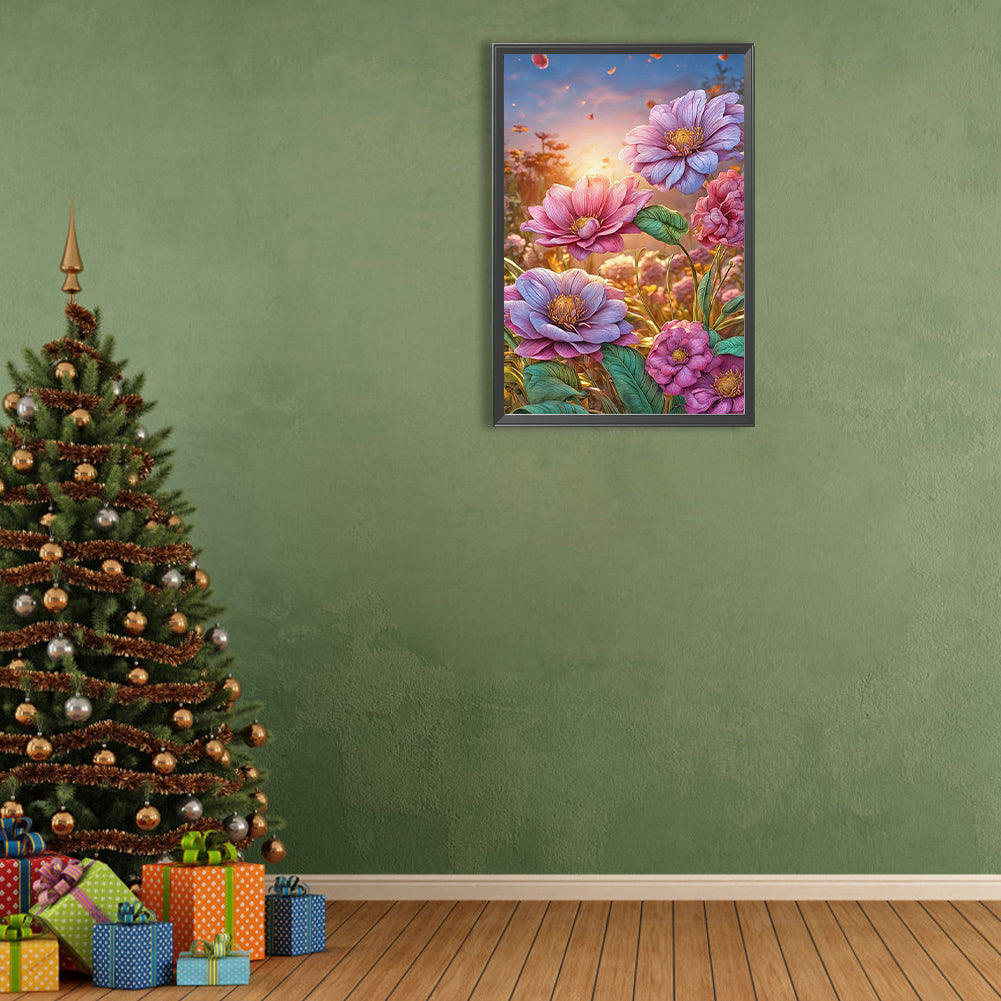 Flowers - Full Round Drill Diamond Painting 40*60CM