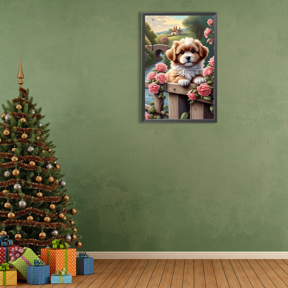 Puppy - Full Round Drill Diamond Painting 40*60CM