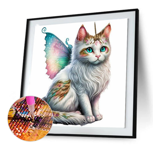 Wings Kitten - Full Round Drill Diamond Painting 30*30CM
