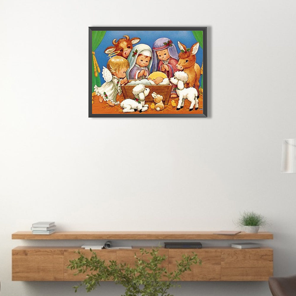Nativity - Full Round Drill Diamond Painting 40*30CM