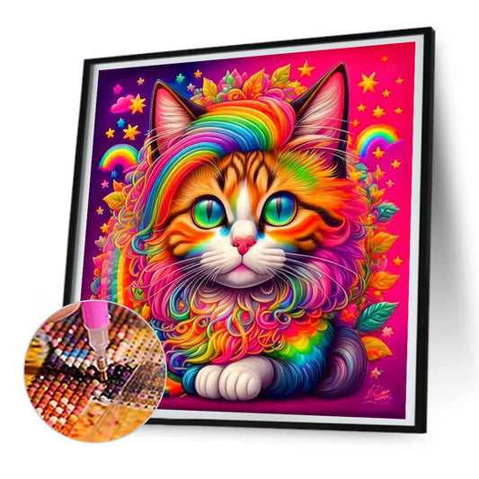 Colorful Cats - Full Round Drill Diamond Painting 30*30CM