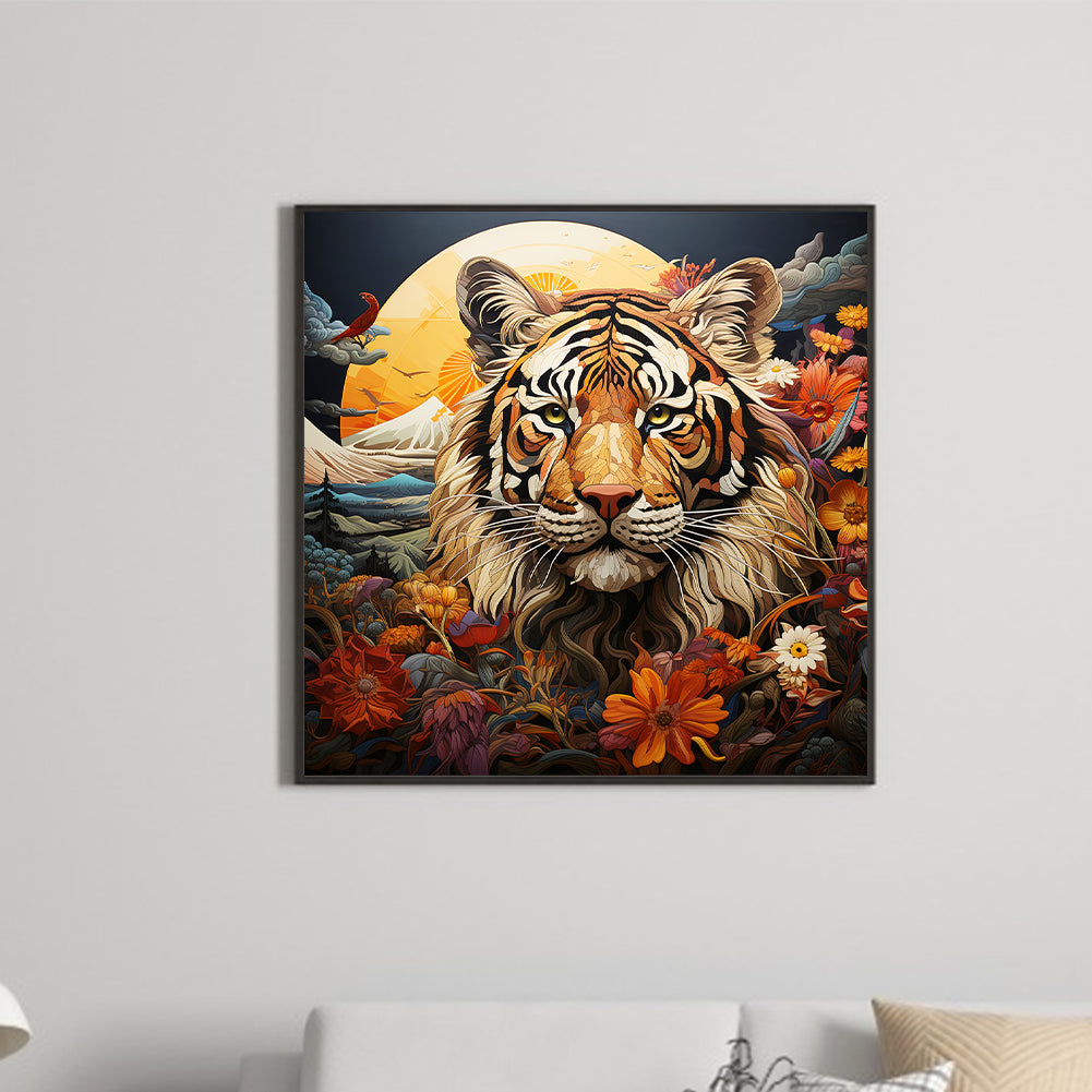 Pastoral Animal Tiger - Full Round Drill Diamond Painting 30*30CM