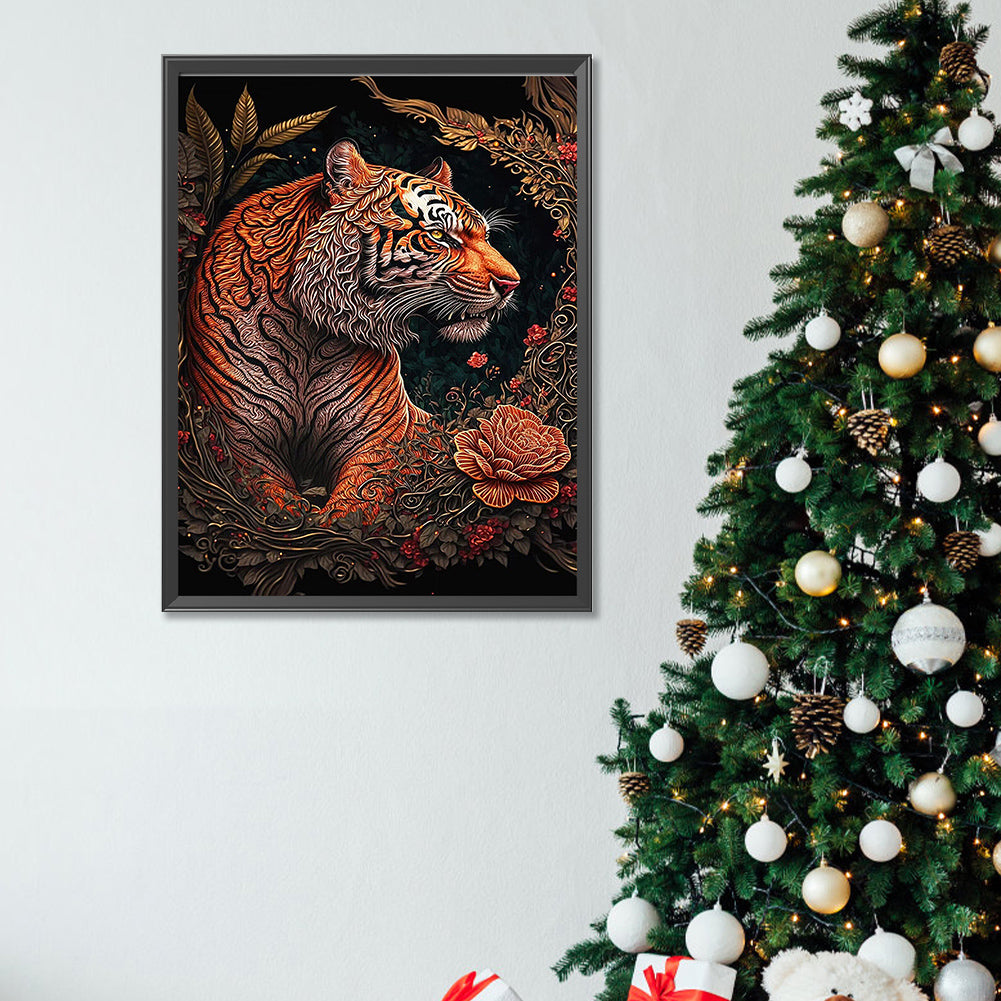 Bronzed Tiger - Full Square Drill Diamond Painting 30*40CM