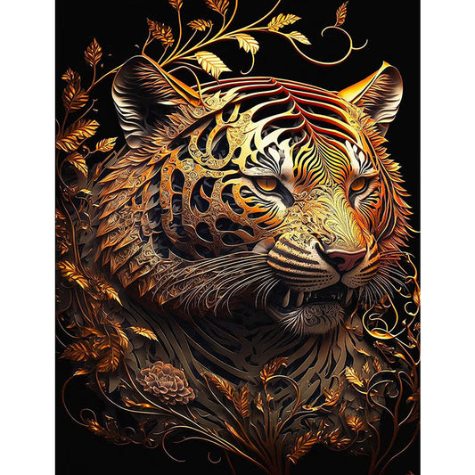 Bronzed Tiger - Full Square Drill Diamond Painting 30*40CM