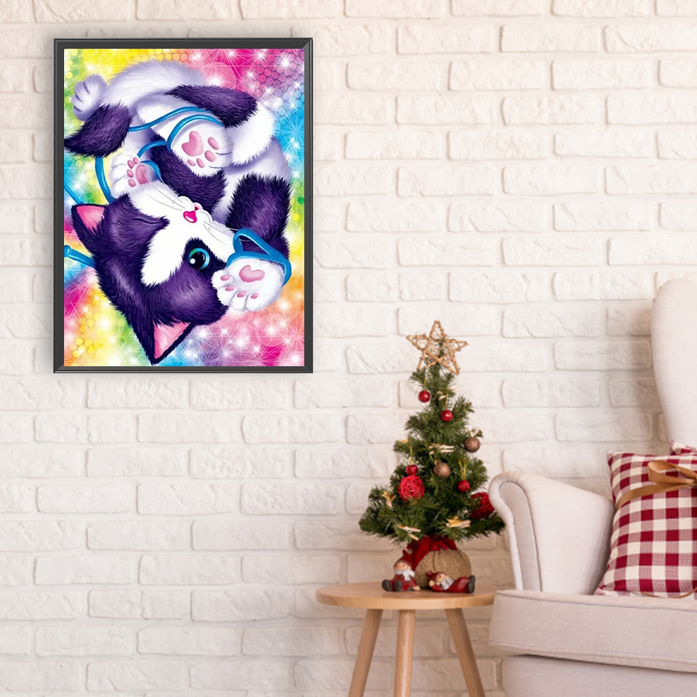 Kitten - Full Round Drill Diamond Painting 30*40CM