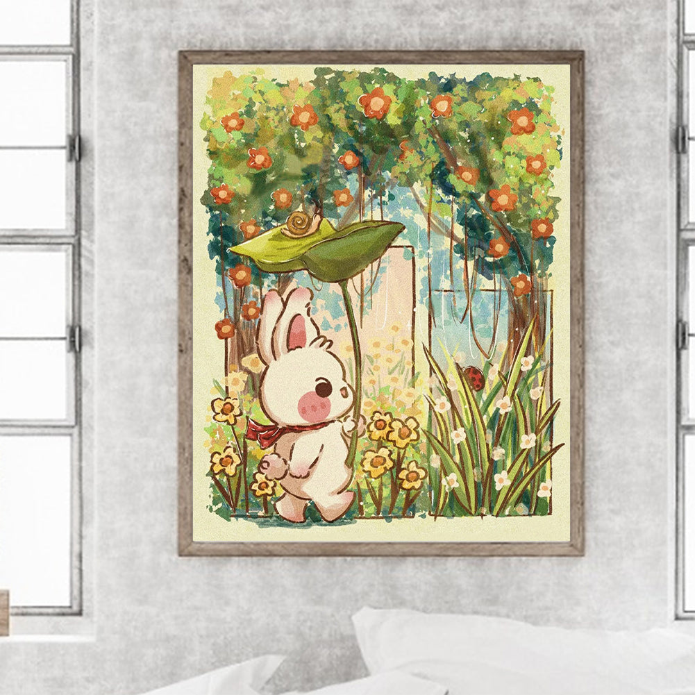 Rabbit Jungle Adventure - Full Round Drill Diamond Painting 40*50CM
