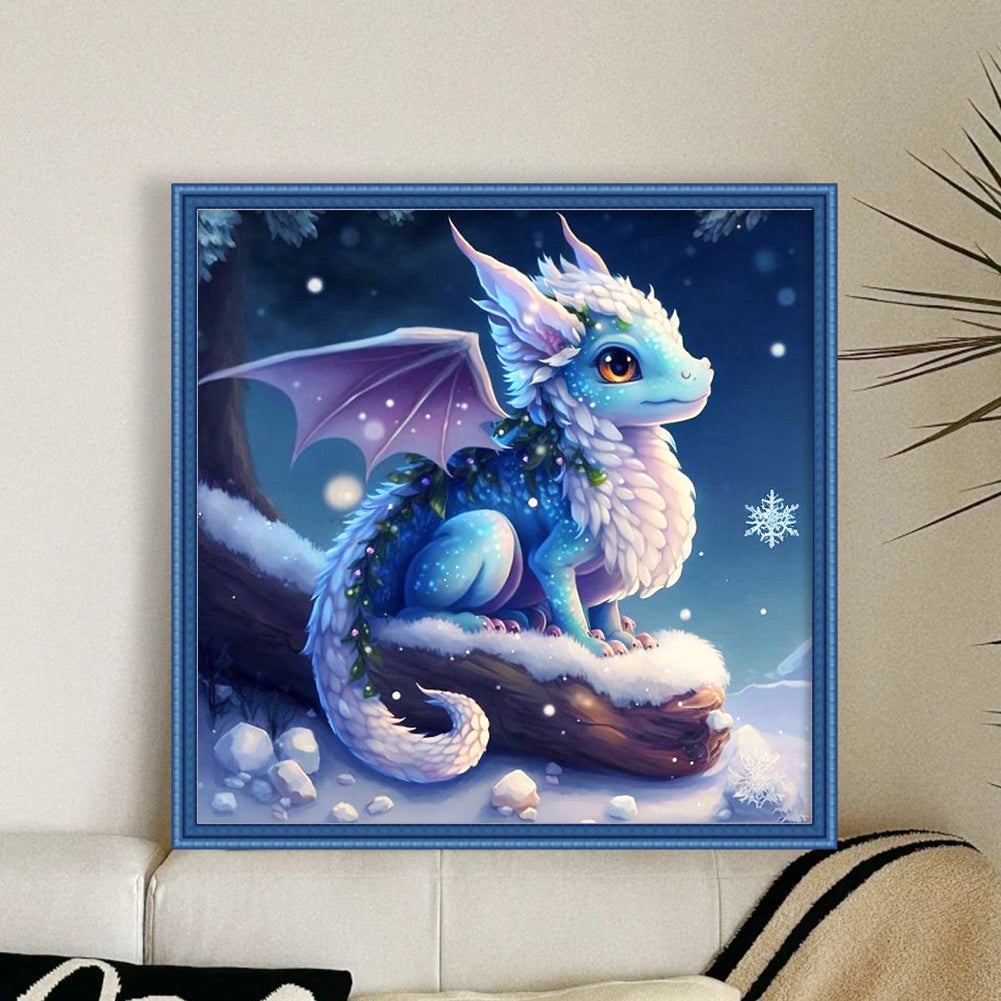 Winter Pterosaur - 18CT Stamped Cross Stitch 30*30CM