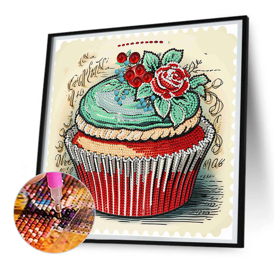 Cup Cake - Special Shaped Drill Diamond Painting 30*30CM