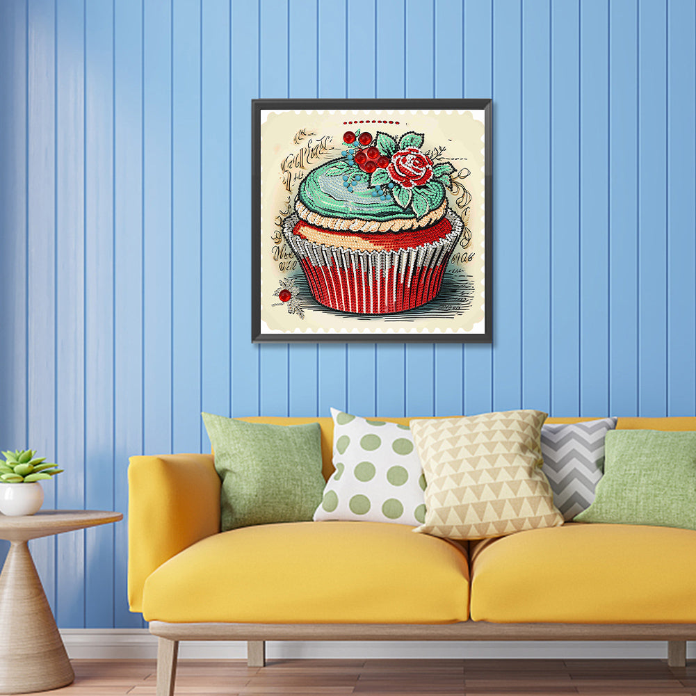 Cup Cake - Special Shaped Drill Diamond Painting 30*30CM