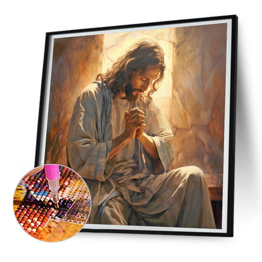 Man Praying - Full Round Drill Diamond Painting 30*30CM