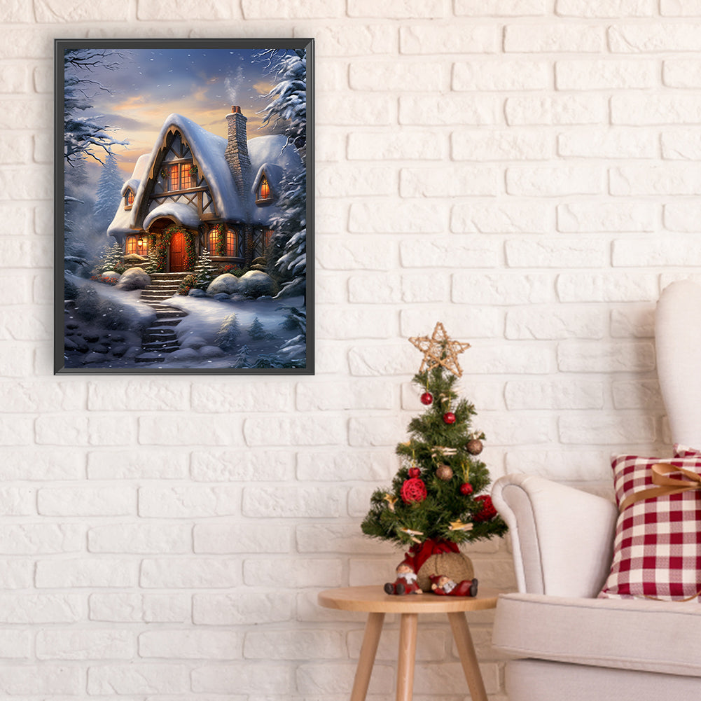 Winter Village - Full Round Drill Diamond Painting 30*40CM