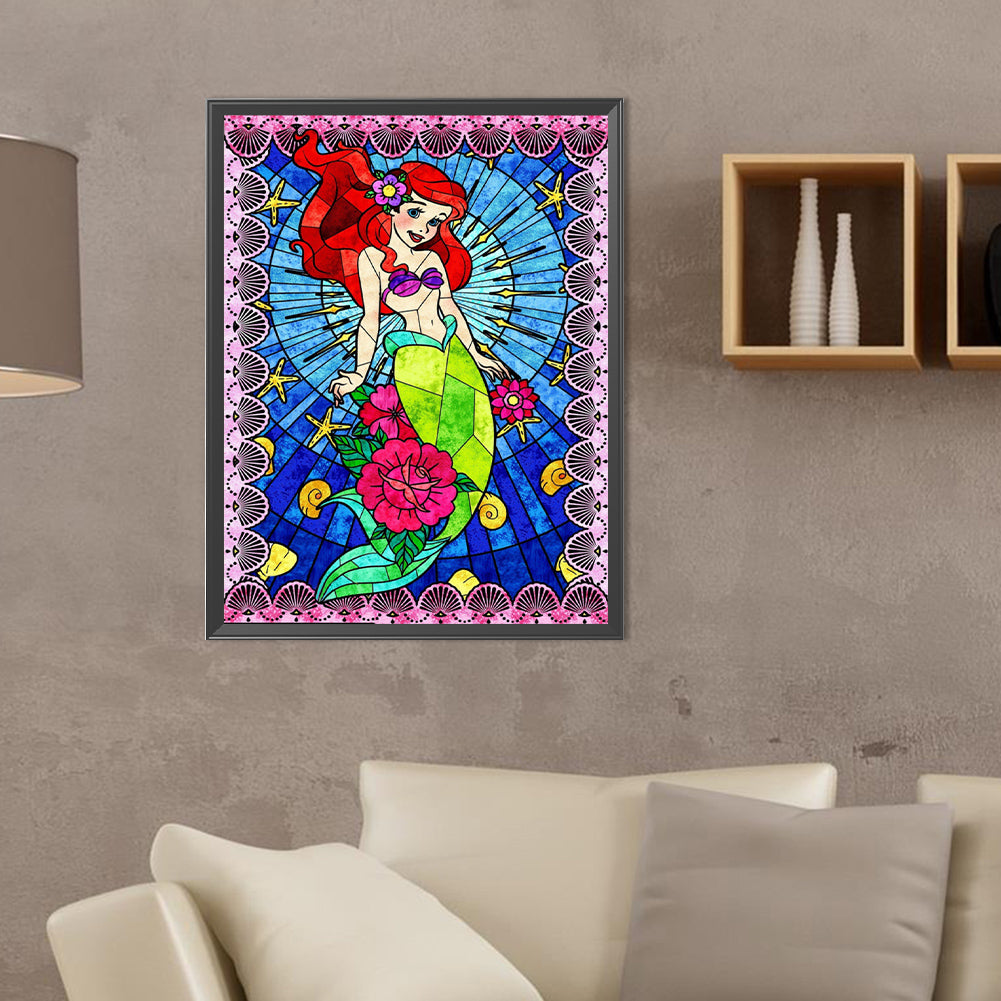 Mermaid Ariel - Full Round Drill Diamond Painting 30*40CM
