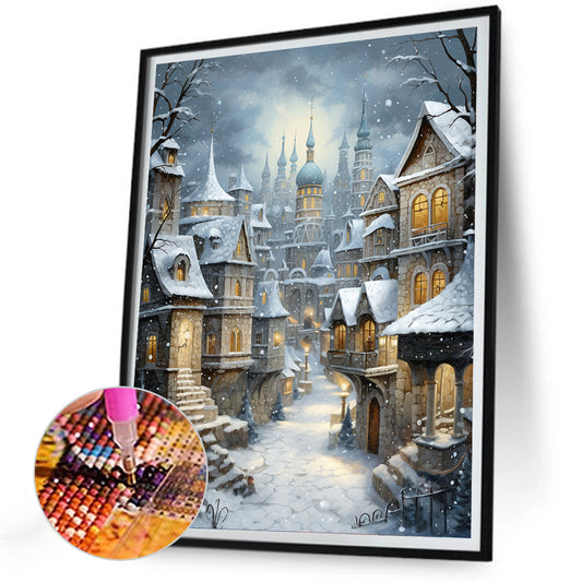 Winter Exterior - Full Round Drill Diamond Painting 30*40CM