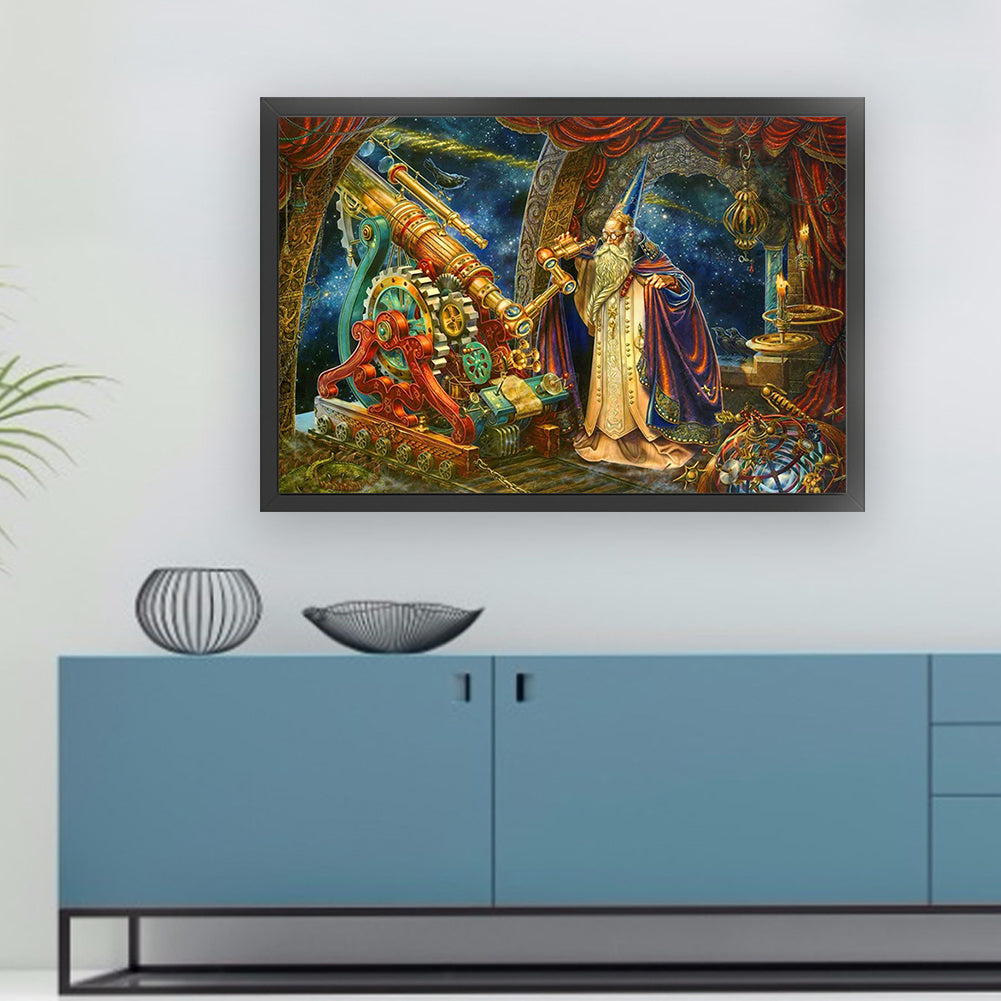 Astro Wizard - 16CT Stamped Cross Stitch 60*40CM