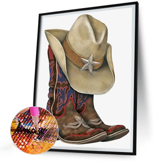 Cowboy Boots - Full Round Drill Diamond Painting 30*40CM