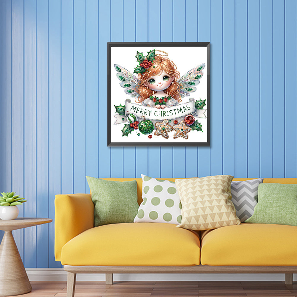 Christmas Little Angel - Special Shaped Drill Diamond Painting 30*30CM
