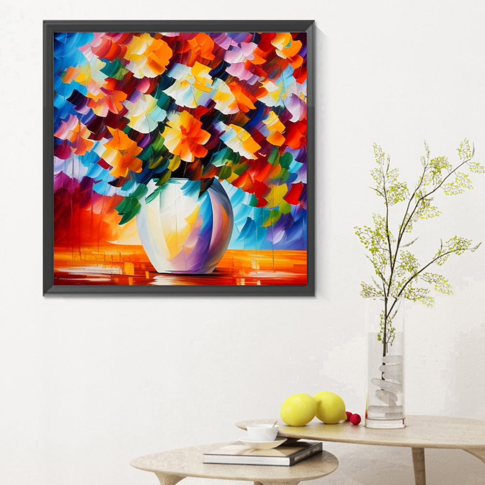 Oil Paint Element Flower - Full Round Drill Diamond Painting 30*30CM