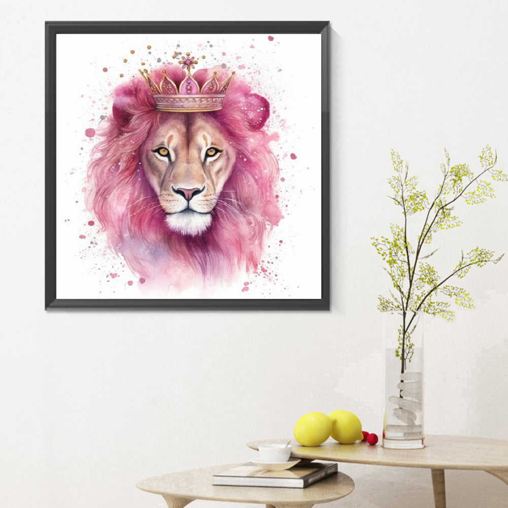 Lion - Full Round Drill Diamond Painting 30*30CM