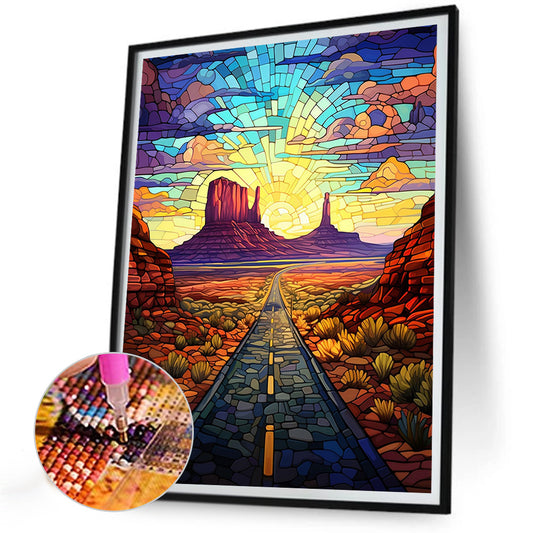 Desert Highway - Full Round Drill Diamond Painting 30*40CM