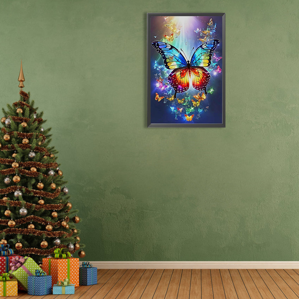 Colorful Flying Butterflies - Full Round Drill Diamond Painting 40*60CM