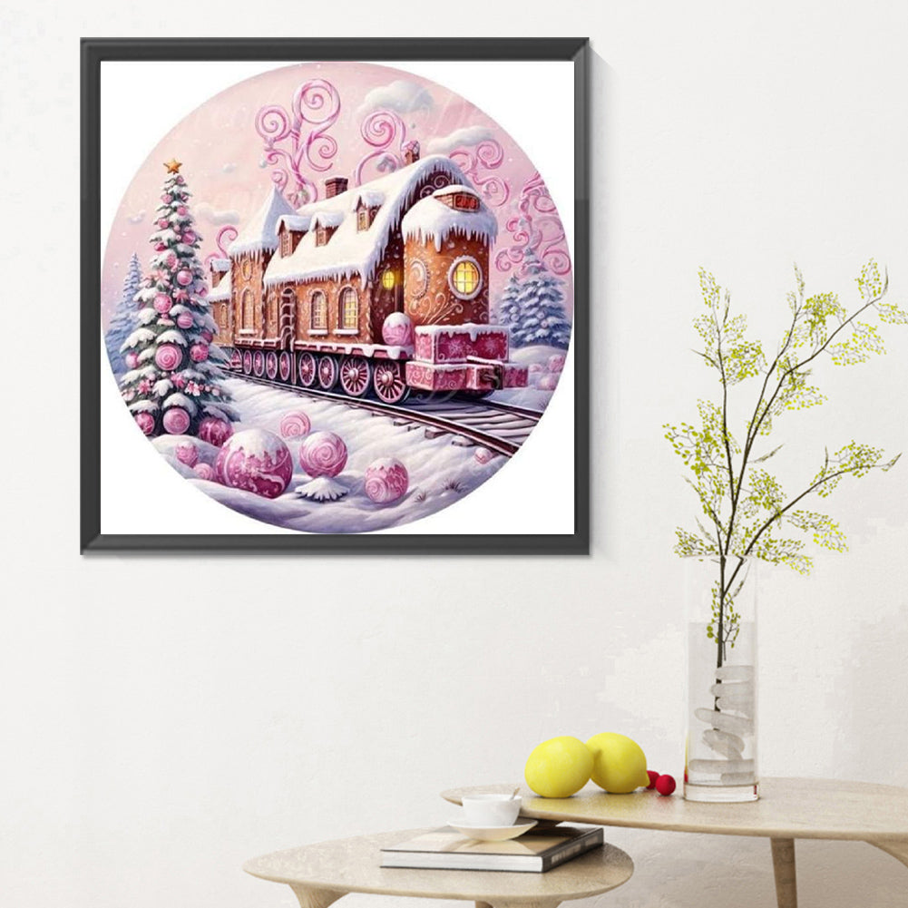 Snow Train - Full Round Drill Diamond Painting 30*30CM