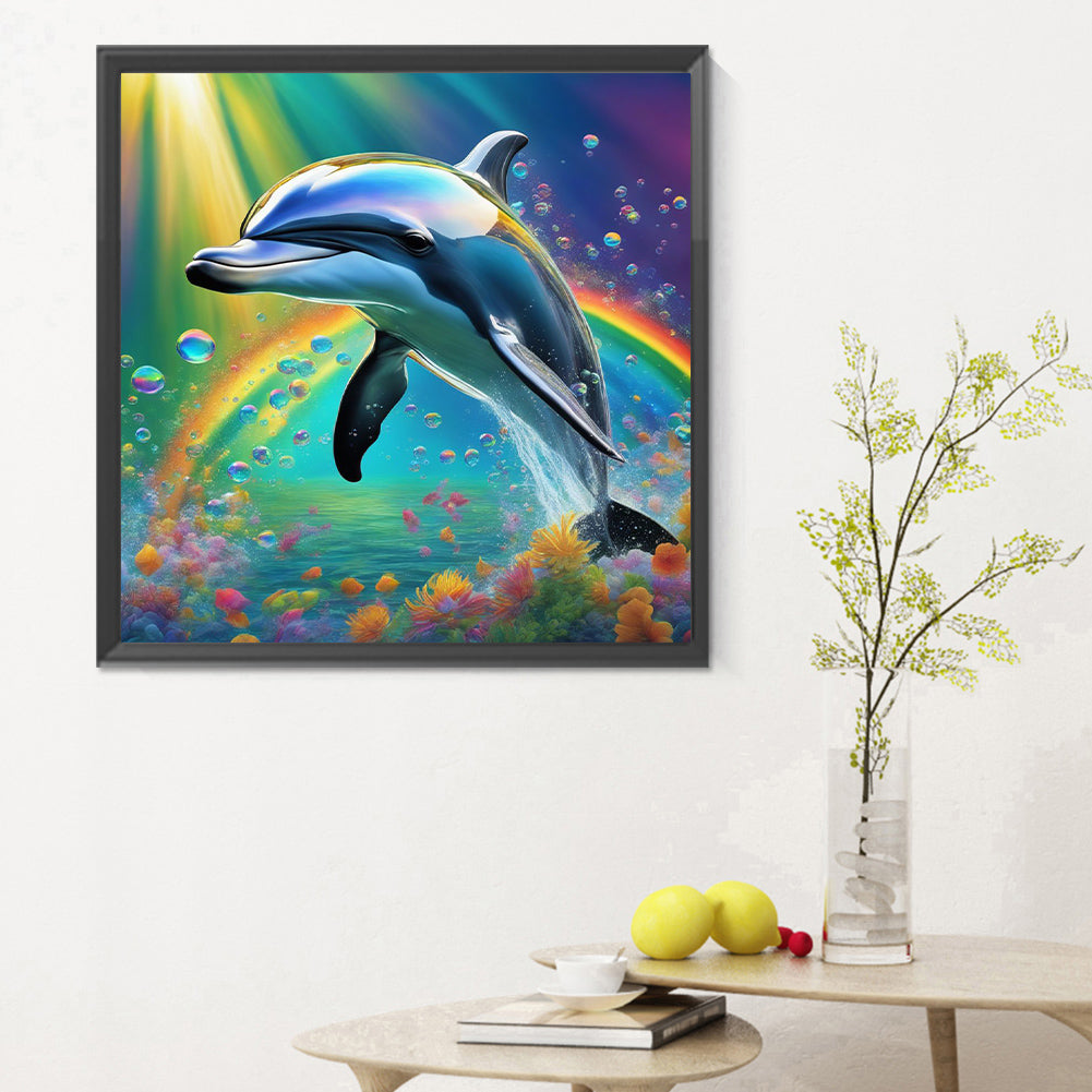 Dolphin - Full Round Drill Diamond Painting 30*30CM