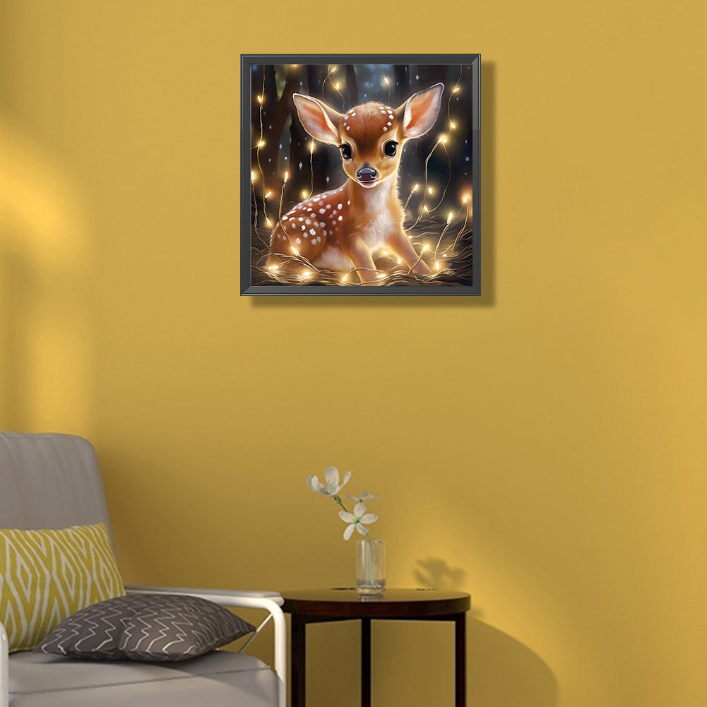 Light Deer - Full Round Drill Diamond Painting 50*50CM