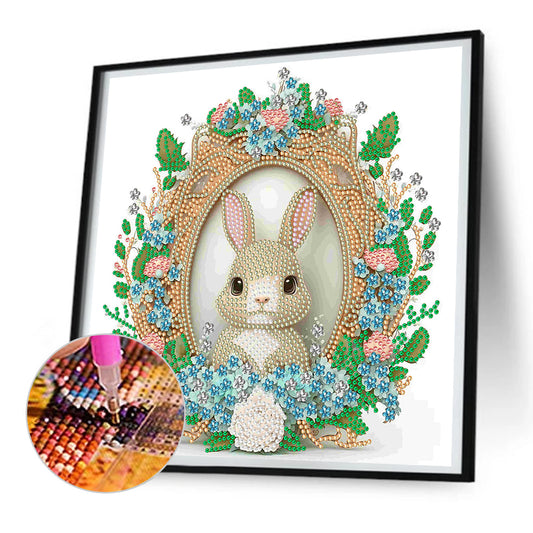 Garland Rabbit - Special Shaped Drill Diamond Painting 30*30CM
